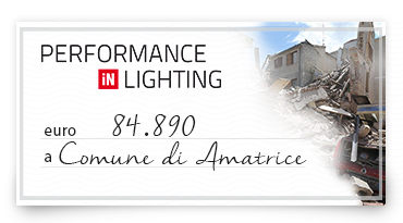 PERFORMANCE IN LIGHTING ADOTTA L’OPERA N. 29 PER LA RICOSTRUZIONE DEL COMUNE DI AMATRICE